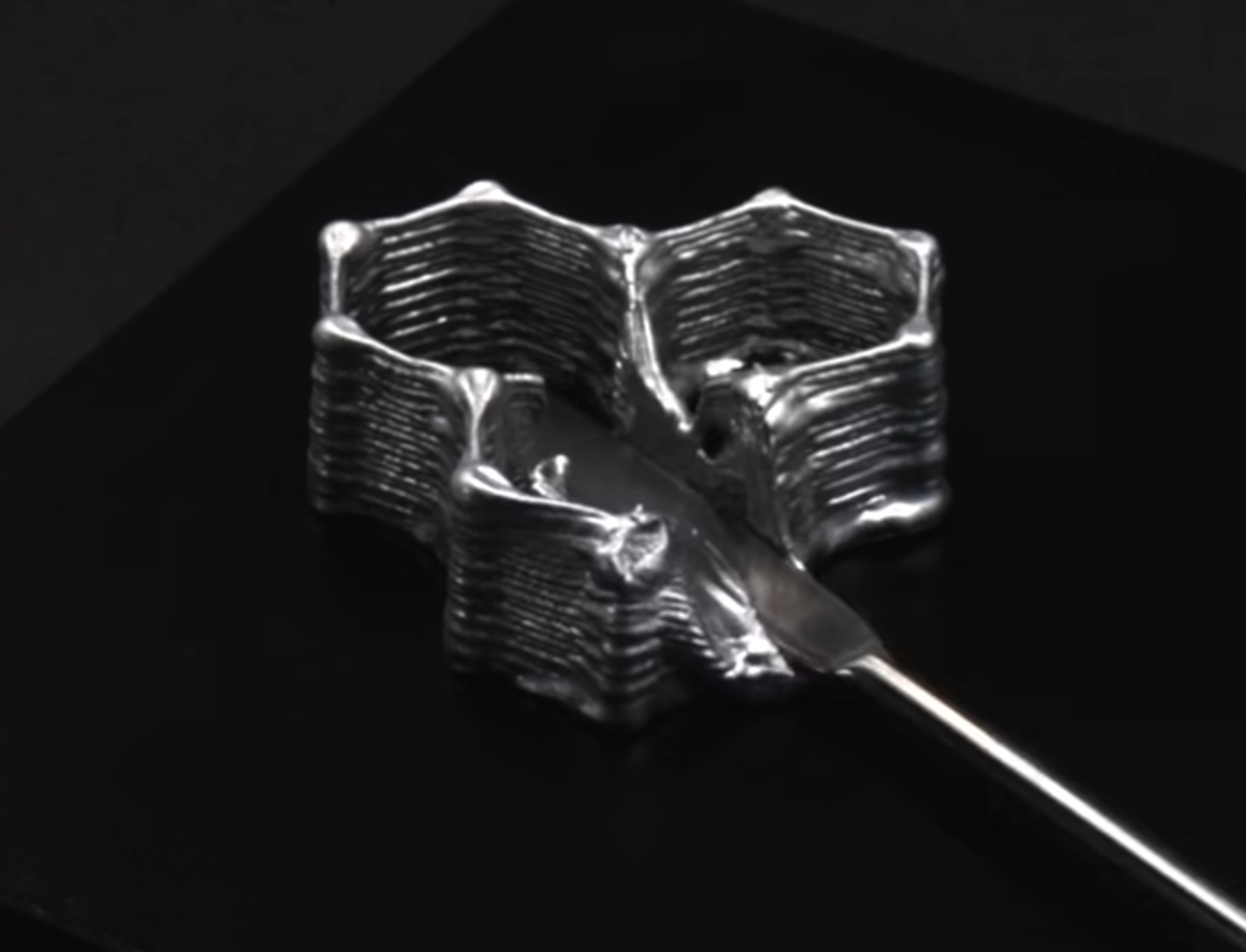 3D-printed liquid metal foam structure